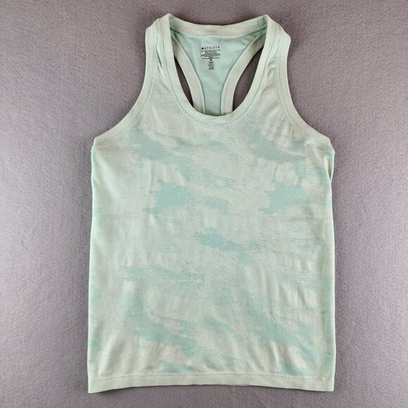 ATHLETA Momentum Seamless Green‎ Camo Tank Top Women's Medium Style# 556387 - Picture 2 of 8